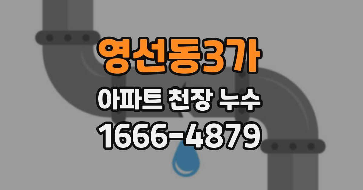 영선동3가 아파트 천장 누수