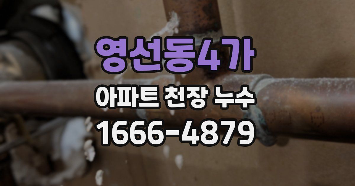 영선동4가 아파트 천장 누수
