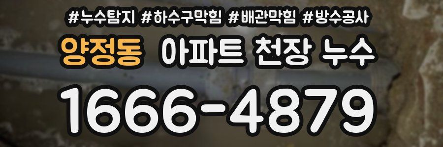 양정동 아파트 천장 누수