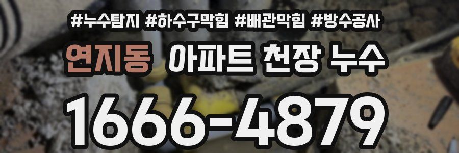 연지동 아파트 천장 누수