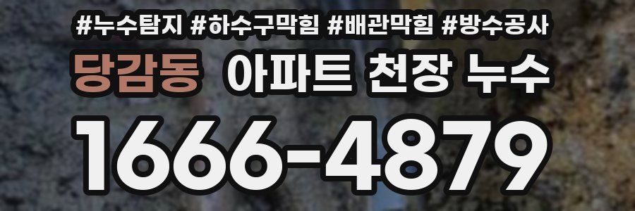 당감동 아파트 천장 누수