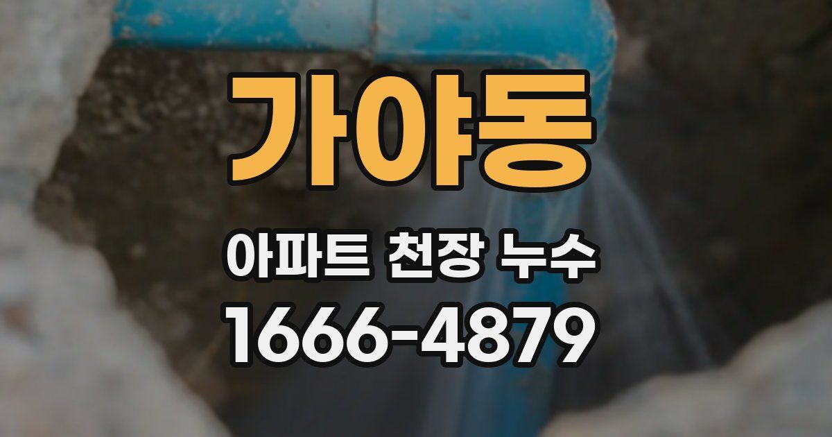 가야동 아파트 천장 누수