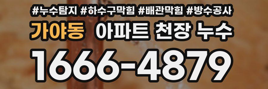가야동 아파트 천장 누수