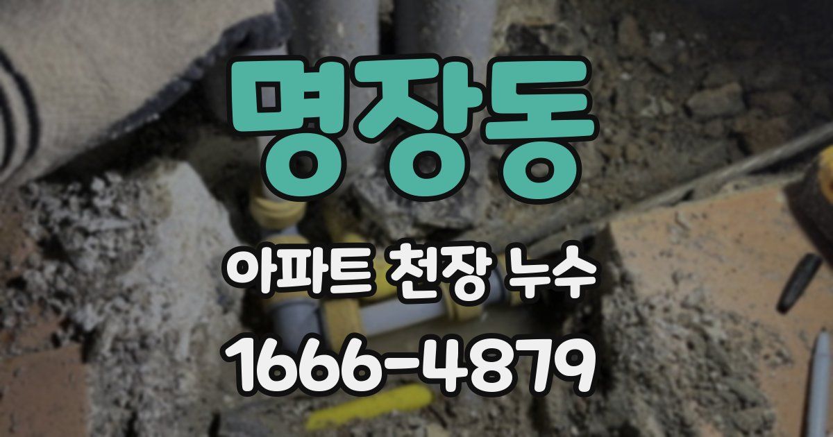 명장동 아파트 천장 누수
