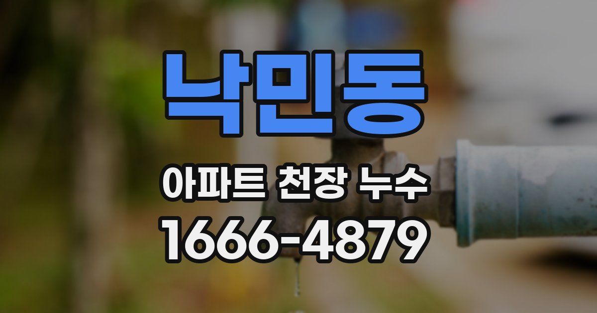 낙민동 아파트 천장 누수