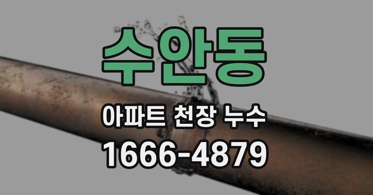수안동 아파트 천장 누수