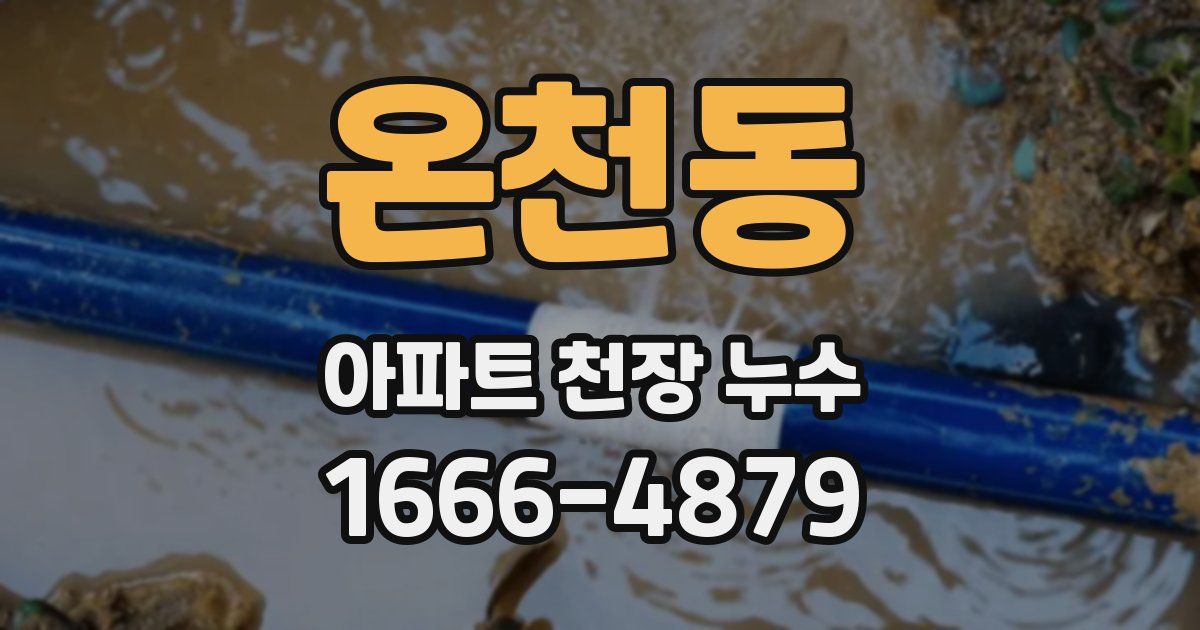 온천동 아파트 천장 누수