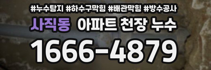 사직동 아파트 천장 누수