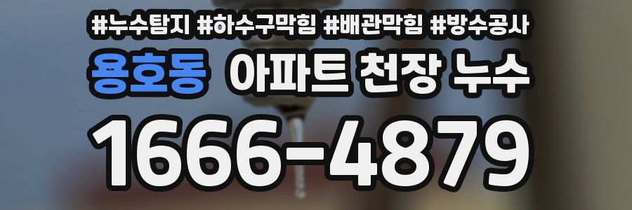 용호동 아파트 천장 누수