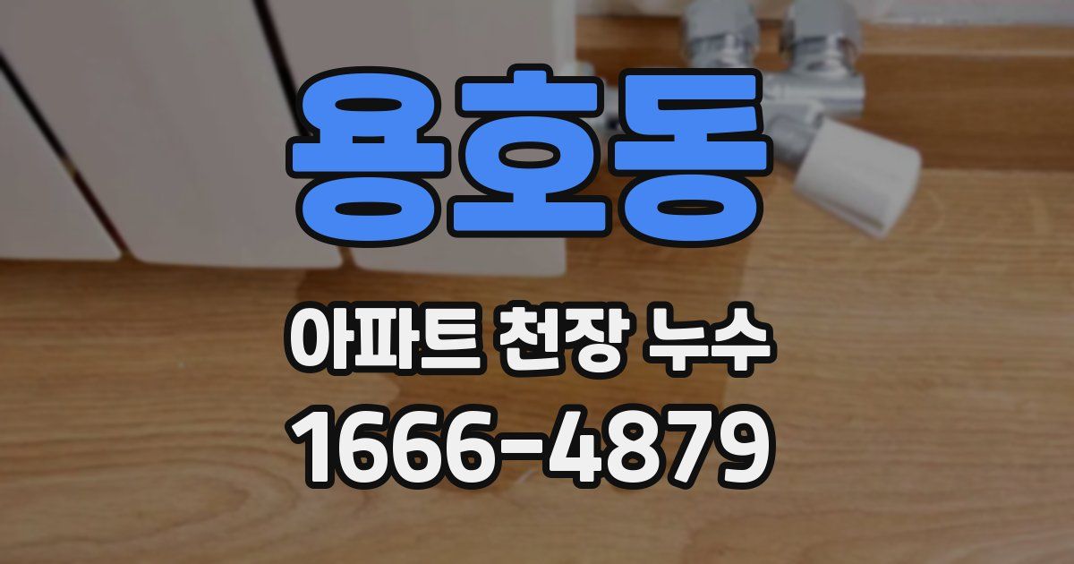 용호동 아파트 천장 누수