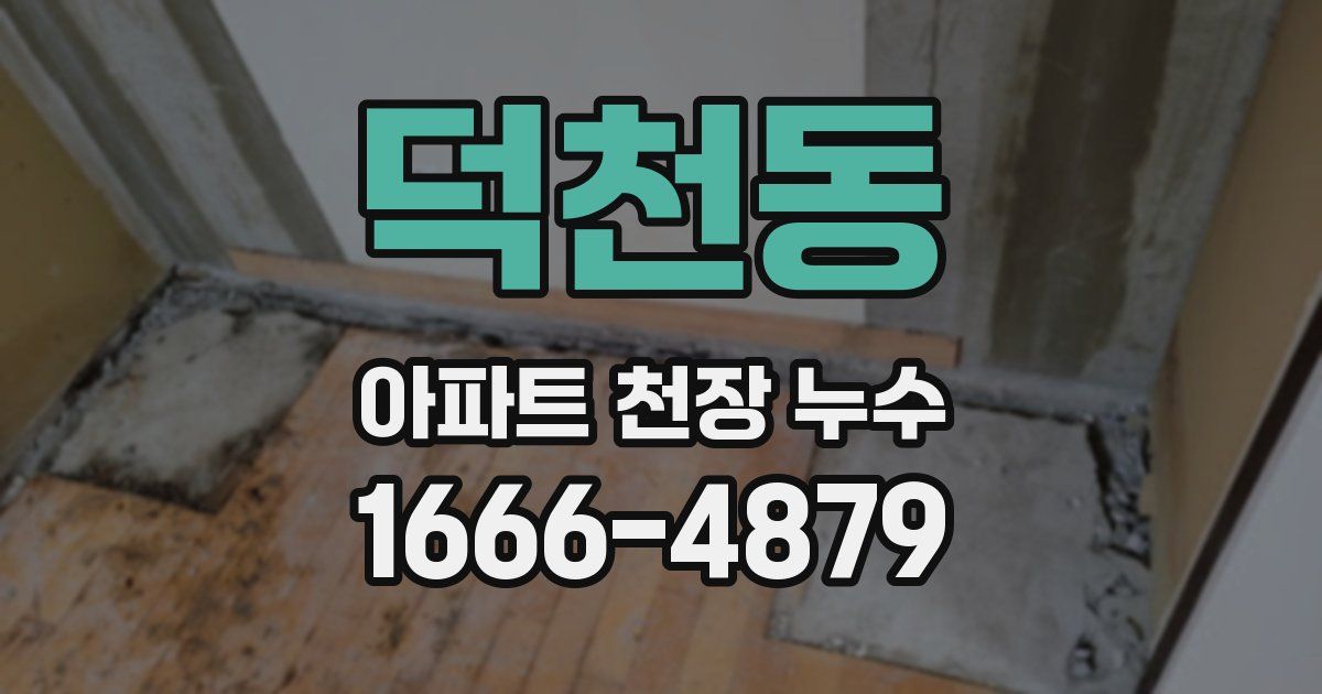 덕천동 아파트 천장 누수