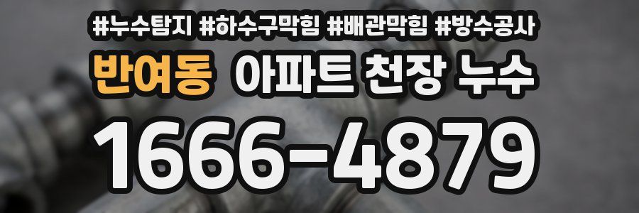 반여동 아파트 천장 누수