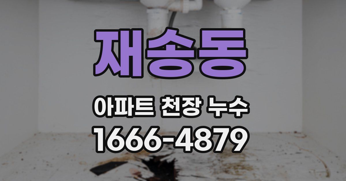 재송동 아파트 천장 누수