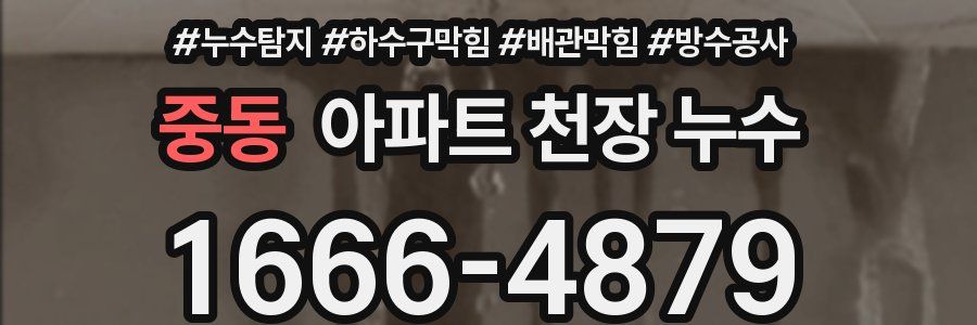 중동 아파트 천장 누수