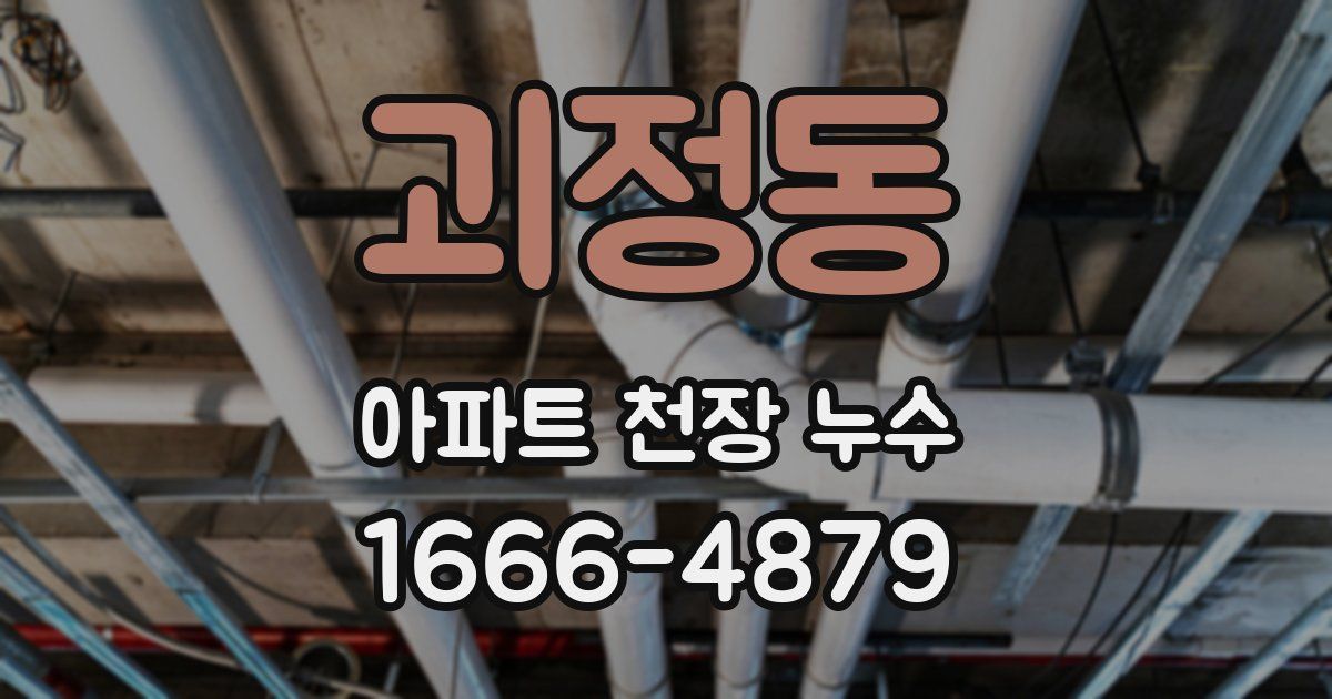 괴정동 아파트 천장 누수