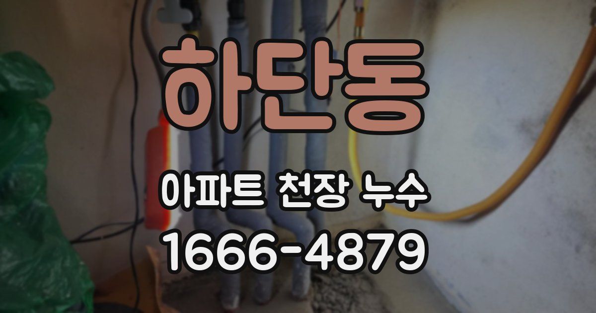 하단동 아파트 천장 누수