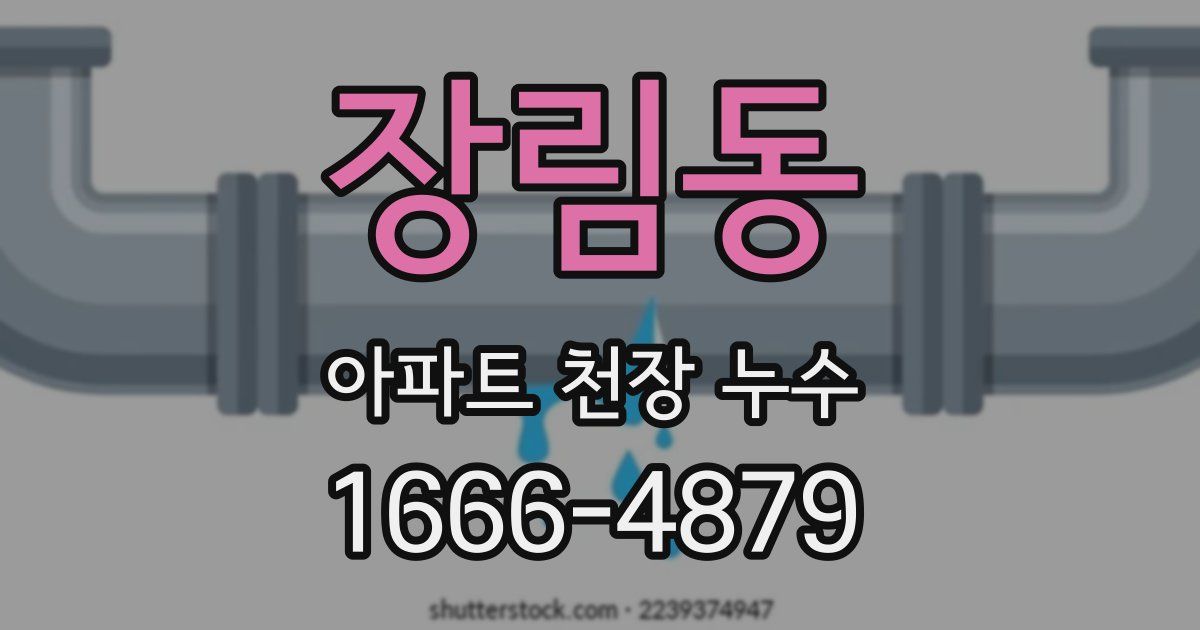 장림동 아파트 천장 누수