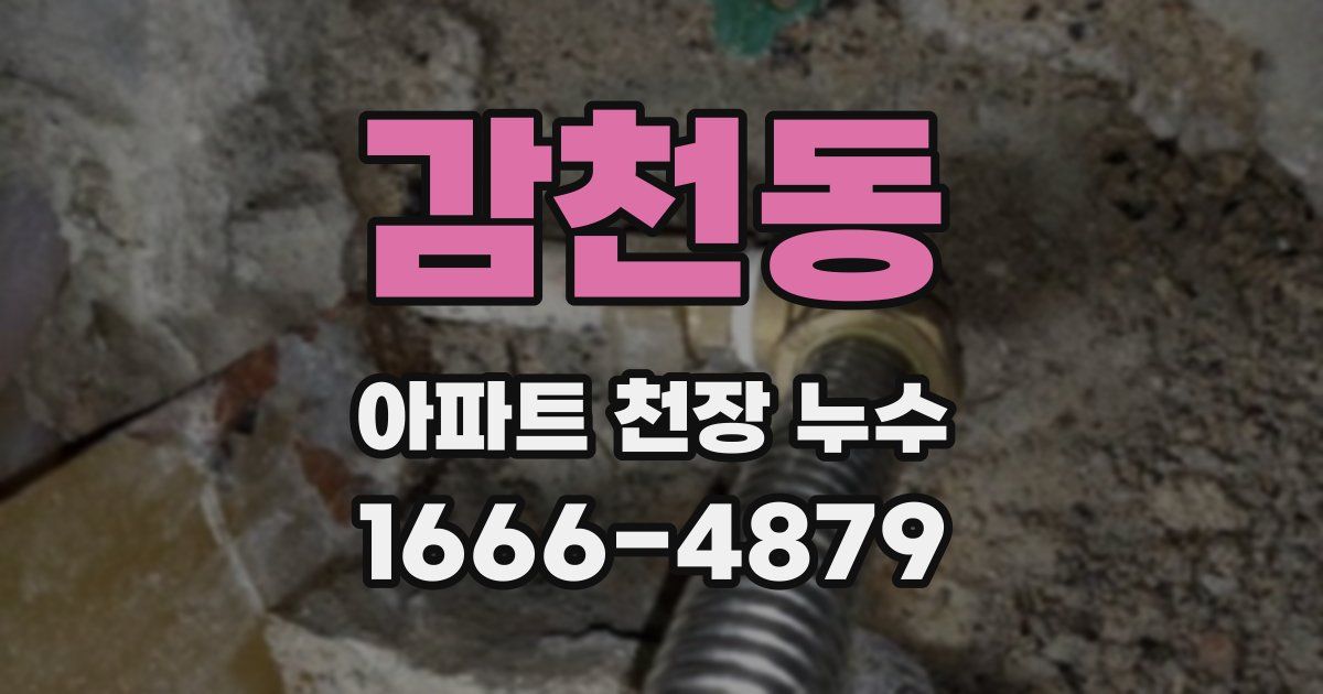 감천동 아파트 천장 누수