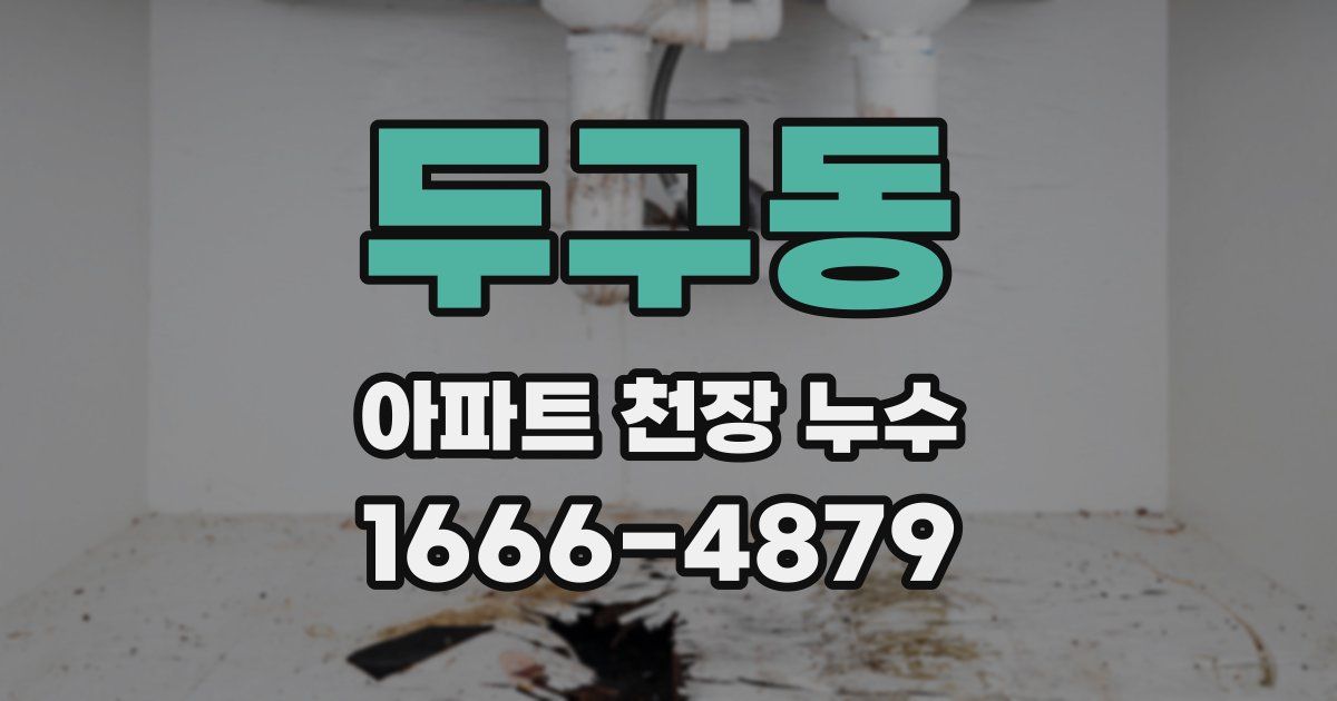 두구동 아파트 천장 누수