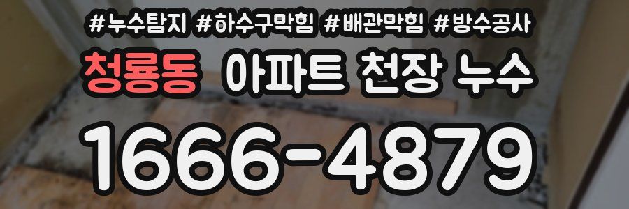 청룡동 아파트 천장 누수