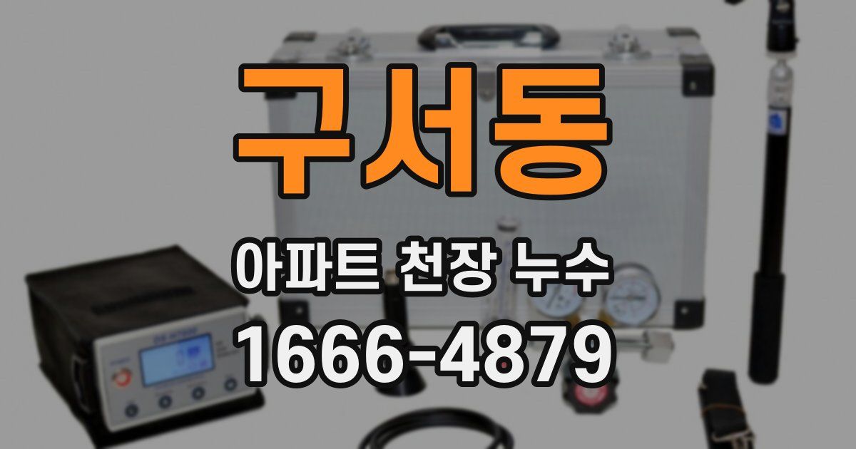 구서동 아파트 천장 누수