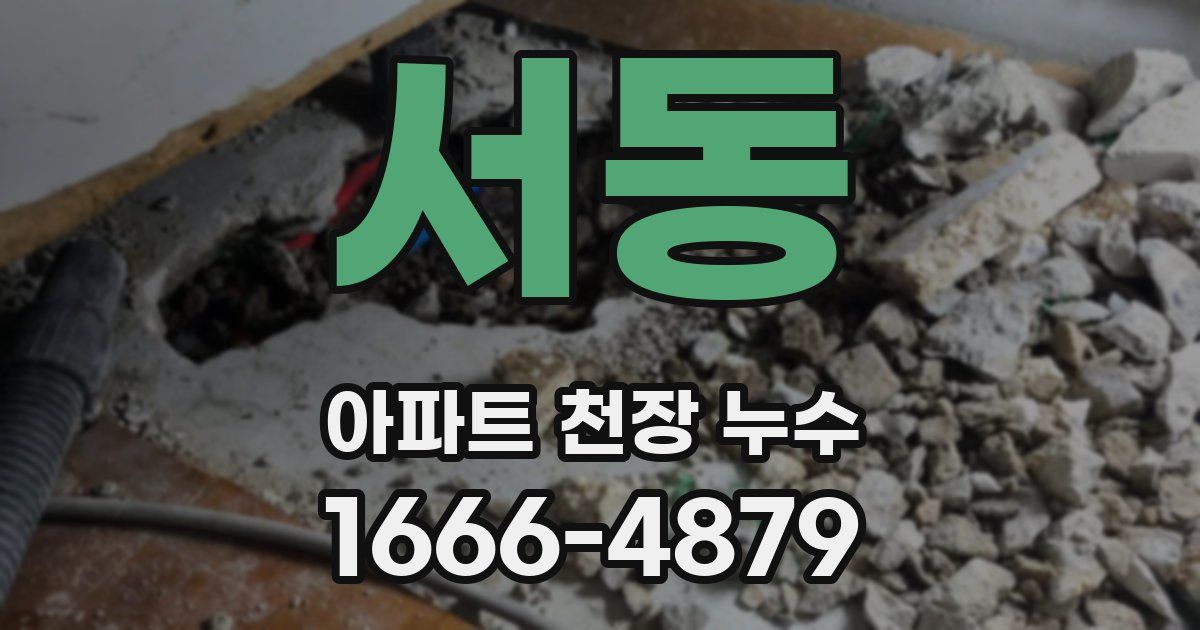서동 아파트 천장 누수