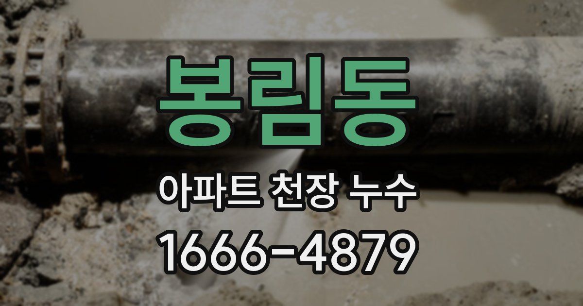 봉림동 아파트 천장 누수