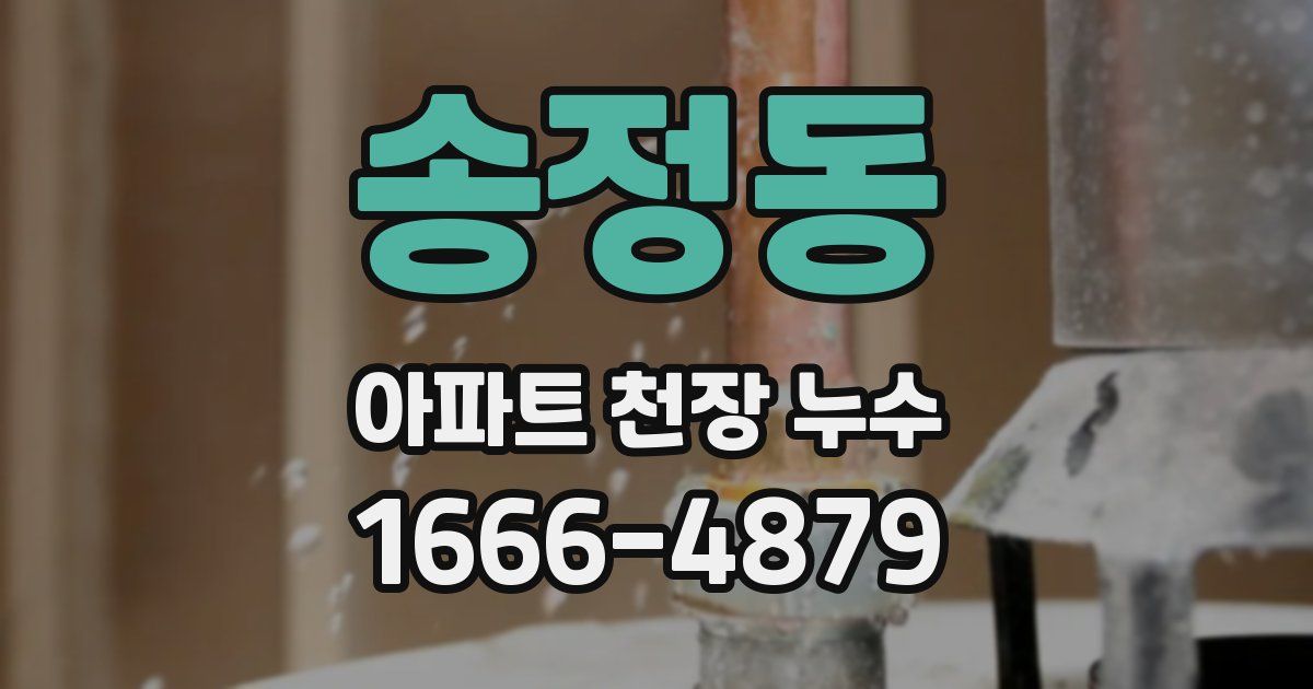 송정동 아파트 천장 누수
