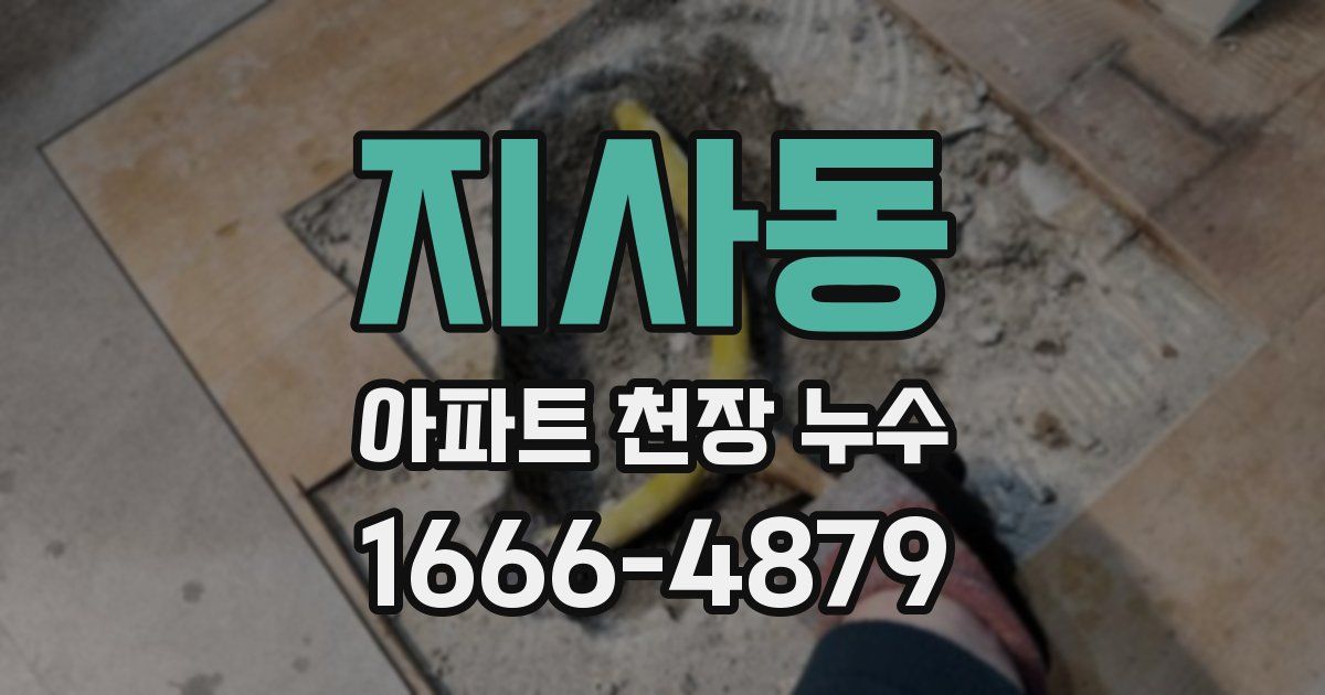 지사동 아파트 천장 누수