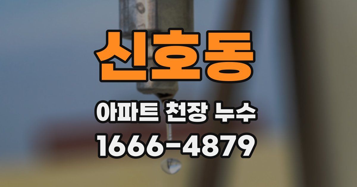 신호동 아파트 천장 누수