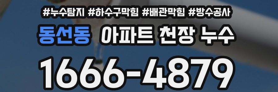 동선동 아파트 천장 누수