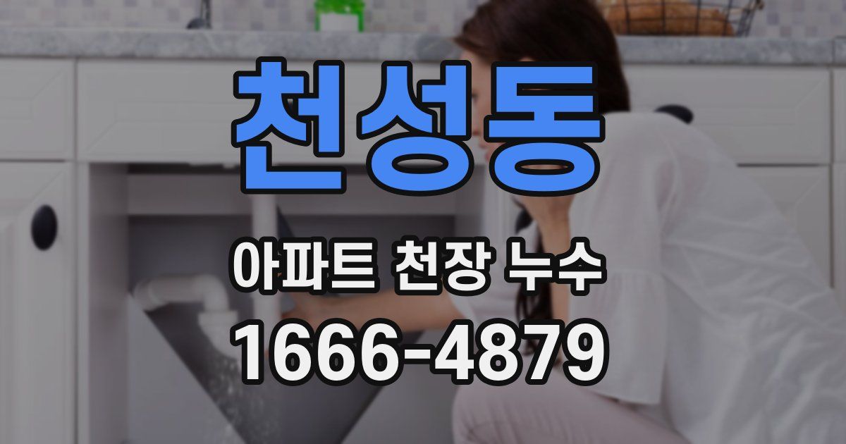 천성동 아파트 천장 누수