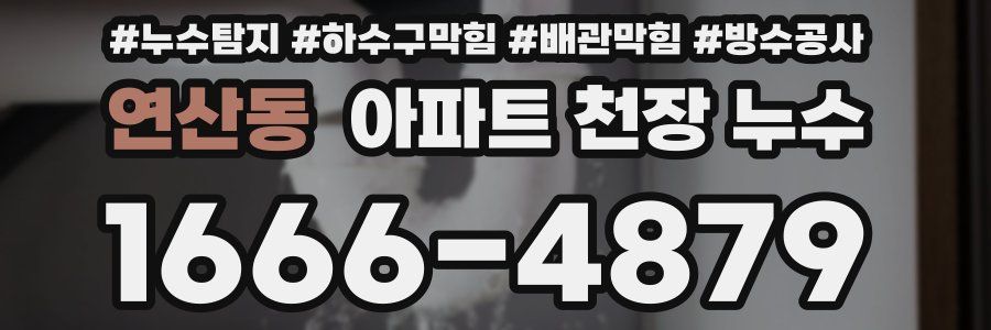 연산동 아파트 천장 누수