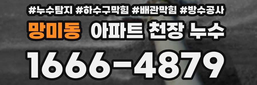 망미동 아파트 천장 누수