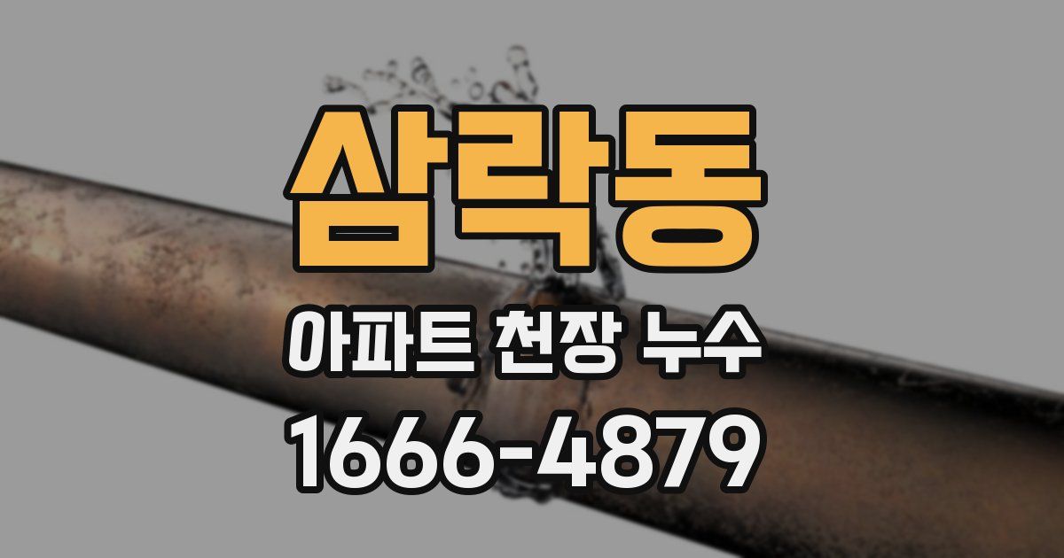 삼락동 아파트 천장 누수