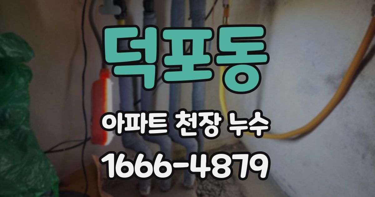 덕포동 아파트 천장 누수