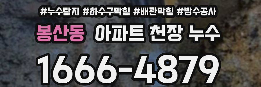봉산동 아파트 천장 누수