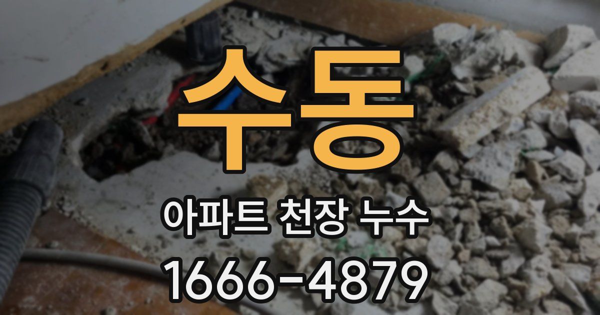수동 아파트 천장 누수