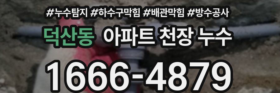 덕산동 아파트 천장 누수