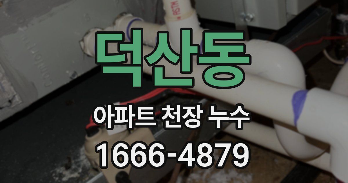 덕산동 아파트 천장 누수