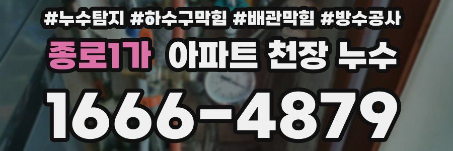 종로1가 아파트 천장 누수