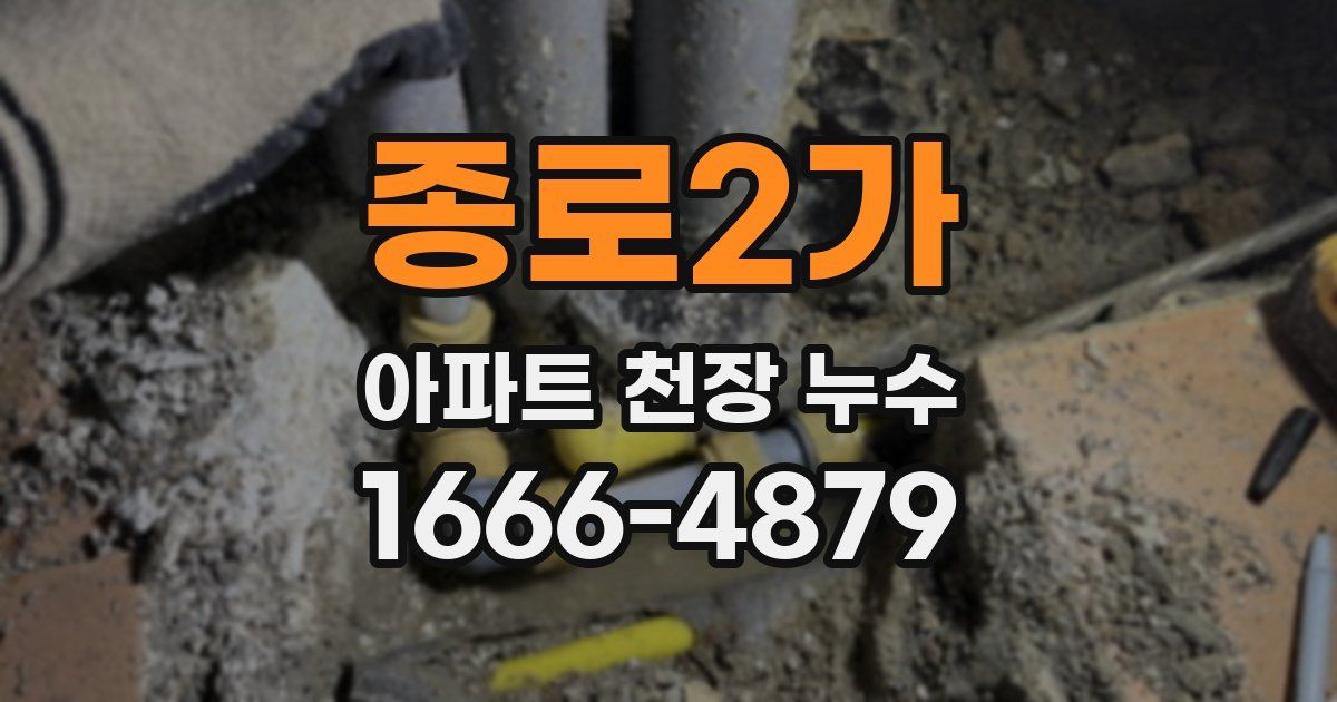 종로2가 아파트 천장 누수