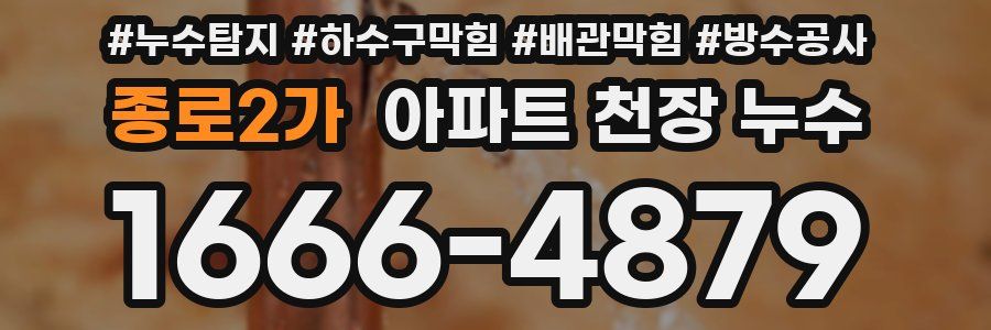 종로2가 아파트 천장 누수
