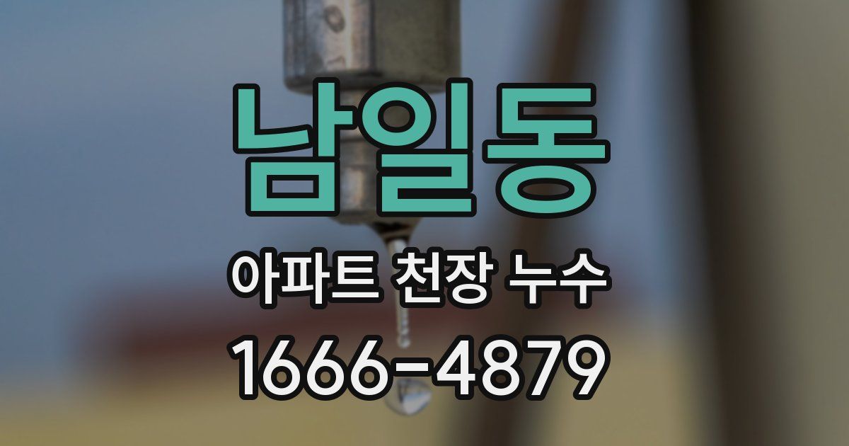 남일동 아파트 천장 누수