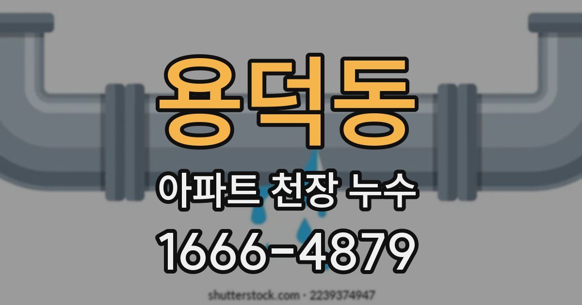 용덕동 아파트 천장 누수