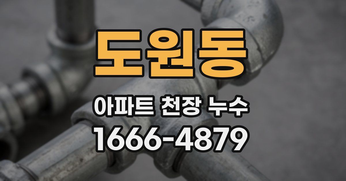 도원동 아파트 천장 누수