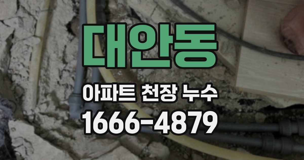 대안동 아파트 천장 누수