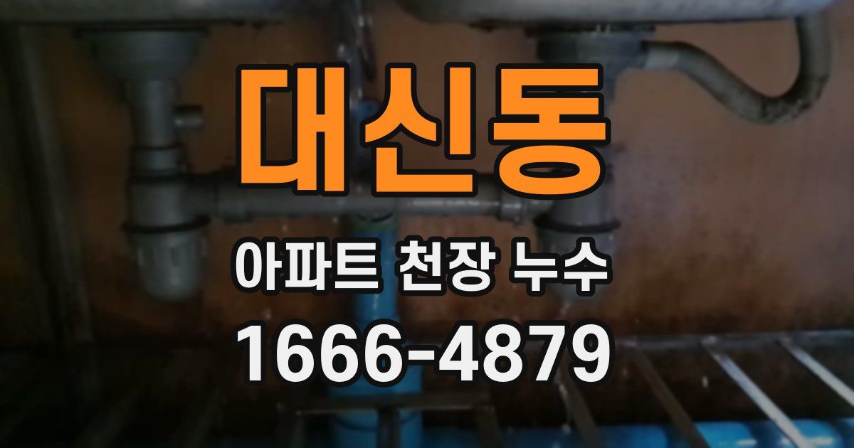 대신동 아파트 천장 누수