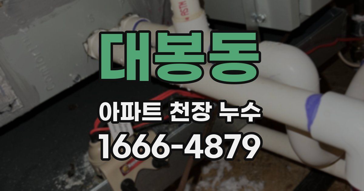 대봉동 아파트 천장 누수