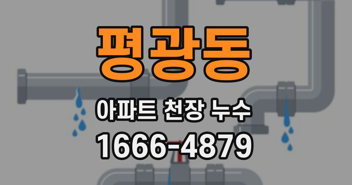 평광동 아파트 천장 누수